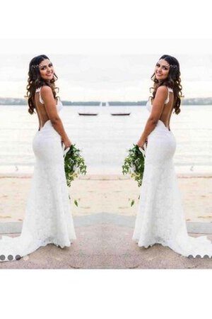 Abito da Sposa in Pizzo Schiena Nuda a Riva Moderno Senza Maniche