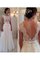 Abito da Sposa in Chiffon A-Line Senza Maniche A Terra con Applique