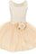 Abito da Cerimonia Bambini con Perla Senza Maniche con Fiore Bassa