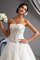 Abito da Sposa Senza Strap A-Line Allacciato con Applique in Raso