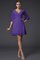 Abito da Damigella V-Scollo con Mezze Maniche A-Line Mini in Chiffon