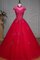 Abito Quinceanera Buco Della Serratura Schiena Ball Gown Lupetto con Perline Allacciato