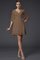 Abito da Damigella V-Scollo con Mezze Maniche A-Line Mini in Chiffon