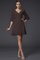 Abito da Damigella V-Scollo con Mezze Maniche A-Line Mini in Chiffon