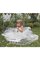 Abito da Cerimonia Bambini con Increspature Ball Gown in Tulle in Pizzo con Fiore