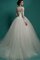 Abito da Sposa A Terra in Tulle con Maniche Lunghe Elegante A-Line