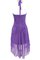 Abito da damigella Asimmetrici con Piega Naturale in Chiffon con Increspato