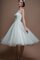 Abito da Sposa in Organza con Bottone A-Line Formale E Informale Largo