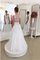 Abito da Sposa Naturale con Applique V-Scollo Senza Maniche A-Line