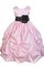 Abito da Cerimonia Bambini A-Line con Fiocco in Taffeta Cerniera con Increspature