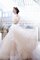 Abito da Sposa Naturale in Tulle Schiena Nuda Cuore in Raso