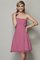 Abito da Damigella con Applique con Piega Mini in Chiffon Principessa