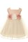 Abito da Cerimonia Bambini Quadrato con Fiocco Cappellino con Fiore A-Line