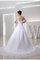 Abito da Sposa in Raso con Perline Ball Gown con Applique Senza Strap