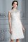 Abito da Sposa Naturale Tondo Principessa Al Ginocchio in Raso