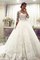 Abito da Sposa in Tulle Coda A Strascico Corto Ball Gown Naturale Barchetta