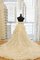 Abito da Sposa Senza Maniche con Perline Allacciato Radiosa Coda A Strascico Corto
