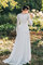 Abito da sposa elegante retro naturale a terra in stain elastico allettante