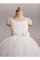 Abito da Cerimonia Bambini con Increspature Ball Gown in Tulle in Pizzo con Fiore