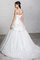 Abito da Sposa con Festone in Raso A-Line Cuore Senza Maniche