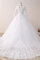 Abito da sposa formale e informale lupetto in raso distintivo in pizzo in tulle