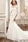 Abito da Sposa con Tre Quarti Lunghezza Maniche Sensuale Tondo Favola Formale E Informale