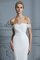 Abito da sposa singolo con piega a terra fancy gioiello corpetto accentato naturale
