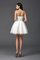 Abito da Cocktail Naturale con Perline A-Line Mini Cuore