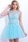 Abito Homecoming con Applique in Tulle decorato Lusso Senza Maniche