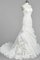 Abito da Sposa Naturale con Increspature Senza Strap Senza Maniche Coda A Strascico Corto