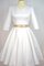 Abito da Sposa Mini in Raso A-Line V-Scollo con Fiocco