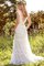 Abito da Sposa Alta Vita in Pizzo A-Line Ampio Spazzola Treno