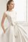 Abito da Sposa Ball Gown in Raso con Bottone Spazzola Treno Tondo