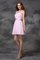 Abito Homecoming A-Line Senza Maniche Mini in Chiffon con Increspato