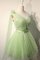 Abito Homecoming Cerniera Mini con Fiore in Tulle Naturale