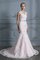 Abito da sposa a terra con piega stupendo in pizzo senza maniche convenzionale