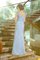 Abito Mamma Sposa Lungo in Pizzo con Applique Senza Maniche Tubino
