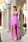 Abito da Cocktail in Chiffon Asimmetrici Senza Strap A-Line con Perline