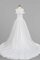 Abito da Sposa in Pizzo in Chiffon Naturale Ball Gown Cerniera