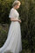 Abito da sposa moderno in pizzo formale abbagliante a-line in tulle