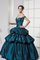 Abito Quinceanera Allacciato Ball Gown Conotta con Stropicciato con Applique