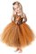 Abito da Cerimonia Bambini in Tulle Conotta Sotto Ginocchio Senza Maniche Ball Gown