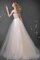 Abito da Sposa Naturale Coda A Strascico Corto in Tulle Cuore Senza Maniche