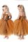 Abito da Cerimonia Bambini in Tulle Conotta Sotto Ginocchio Senza Maniche Ball Gown