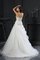 Abito da Sposa in Organza con Increspature Alta Vita Cuore Lungo