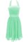 Abito da damigella Anello Naturale in Chiffon Mini Cerniera