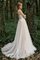 Abito da sposa in pizzo naturale scintillante medievale in tulle particolare