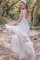 Abito da Sposa A Terra con Piega A-Line Moderno Vintage