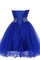 Abito Homecoming con Increspato Senza Maniche Al Ginocchio Mini in Tulle