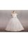 Abito da Cerimonia Bambini con Increspature Ball Gown in Tulle in Pizzo con Fiore